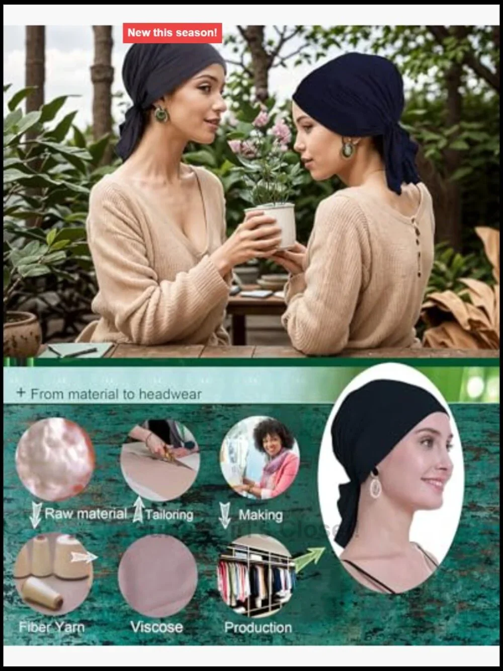 N/A chemo headscarf